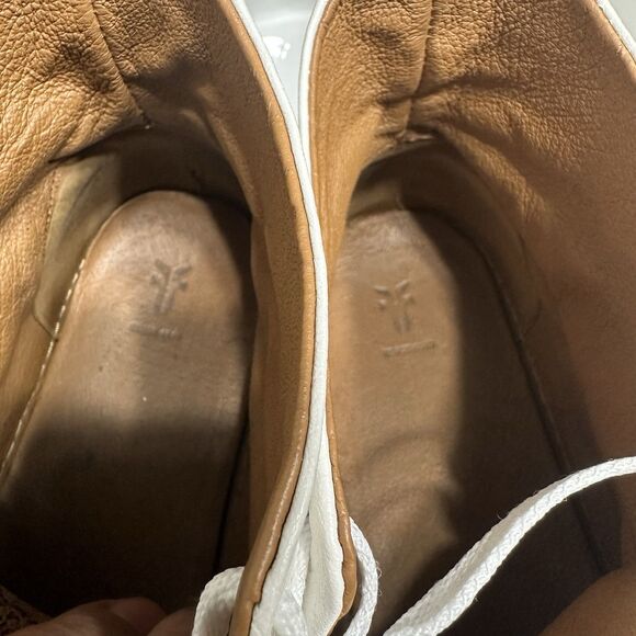 FRYE Astor 3481580-WHT Mid Lace Classic Hi Top Leather Sneaker Shoes Size 10.5 D - Picture 13 of 14